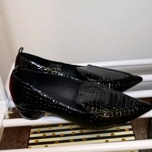 Patent leather dress shoes